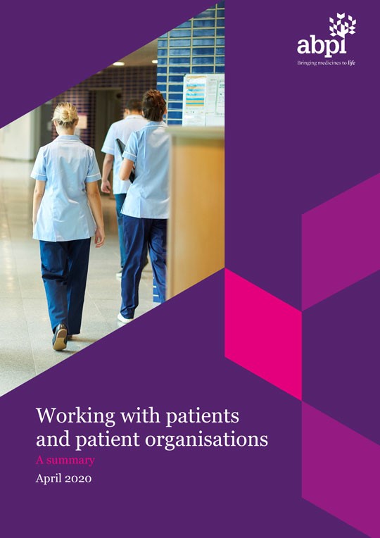 Working with patients and patient organisations - a summary