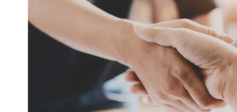 Closeup of a firm handshake  